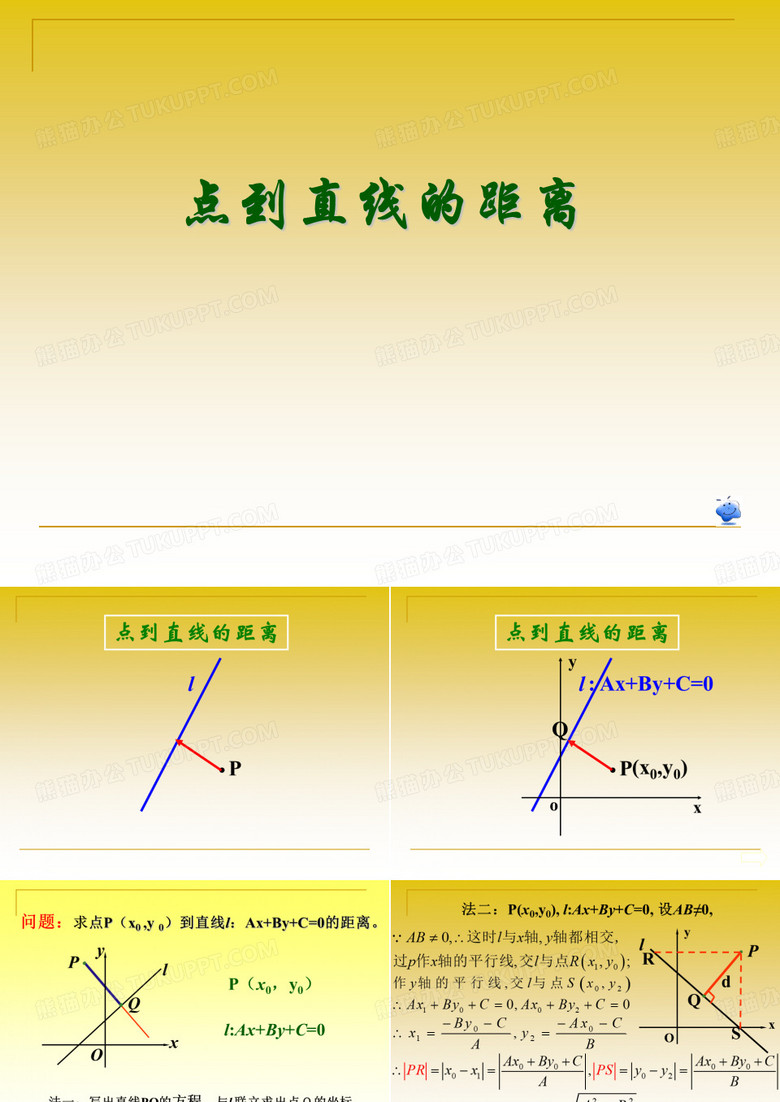 点到直线的距离公式