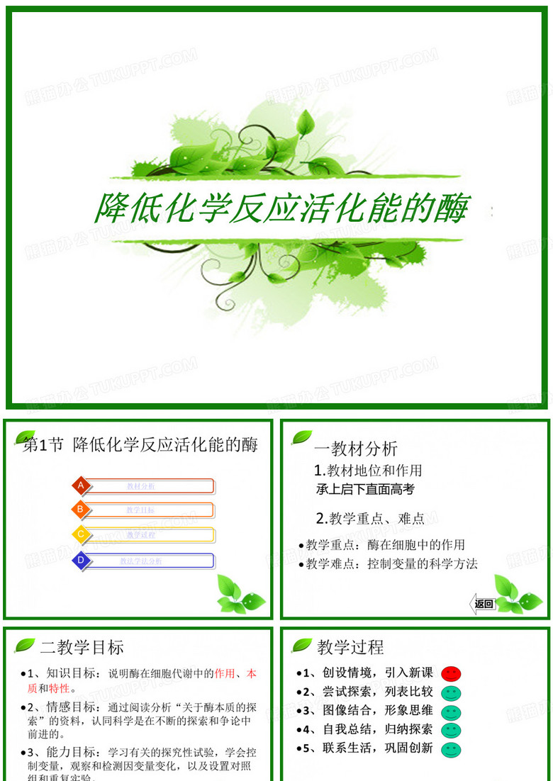 降低化学反应活化能的酶