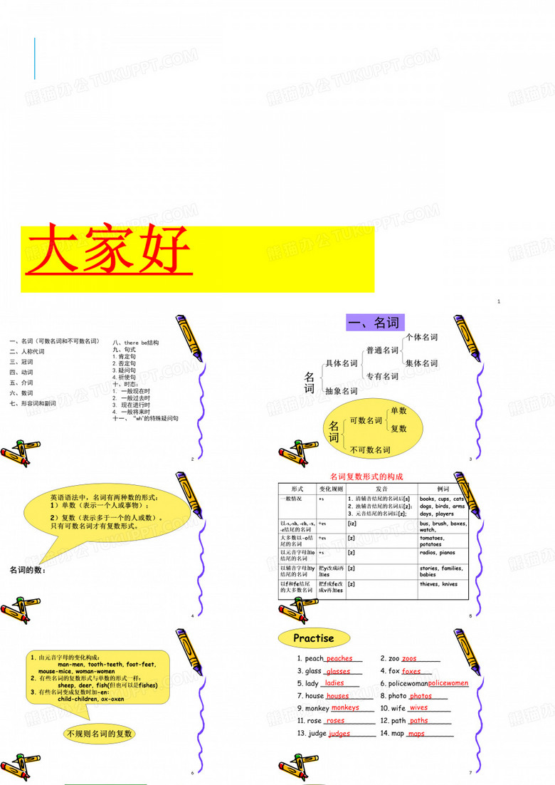 小学英语语法汇总教学PPT