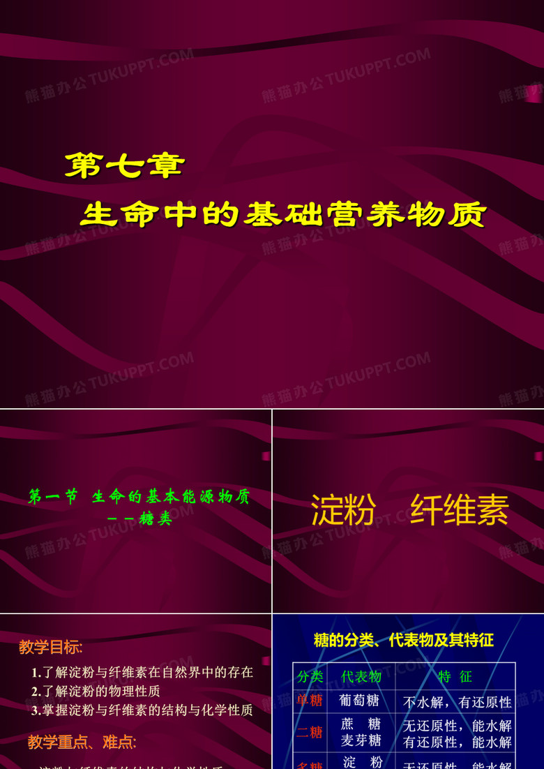 淀粉、纤维素