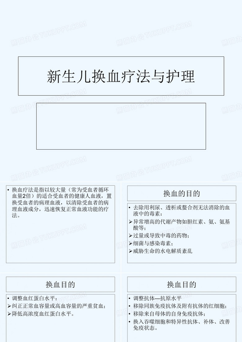 新生儿换血疗法与 PPT