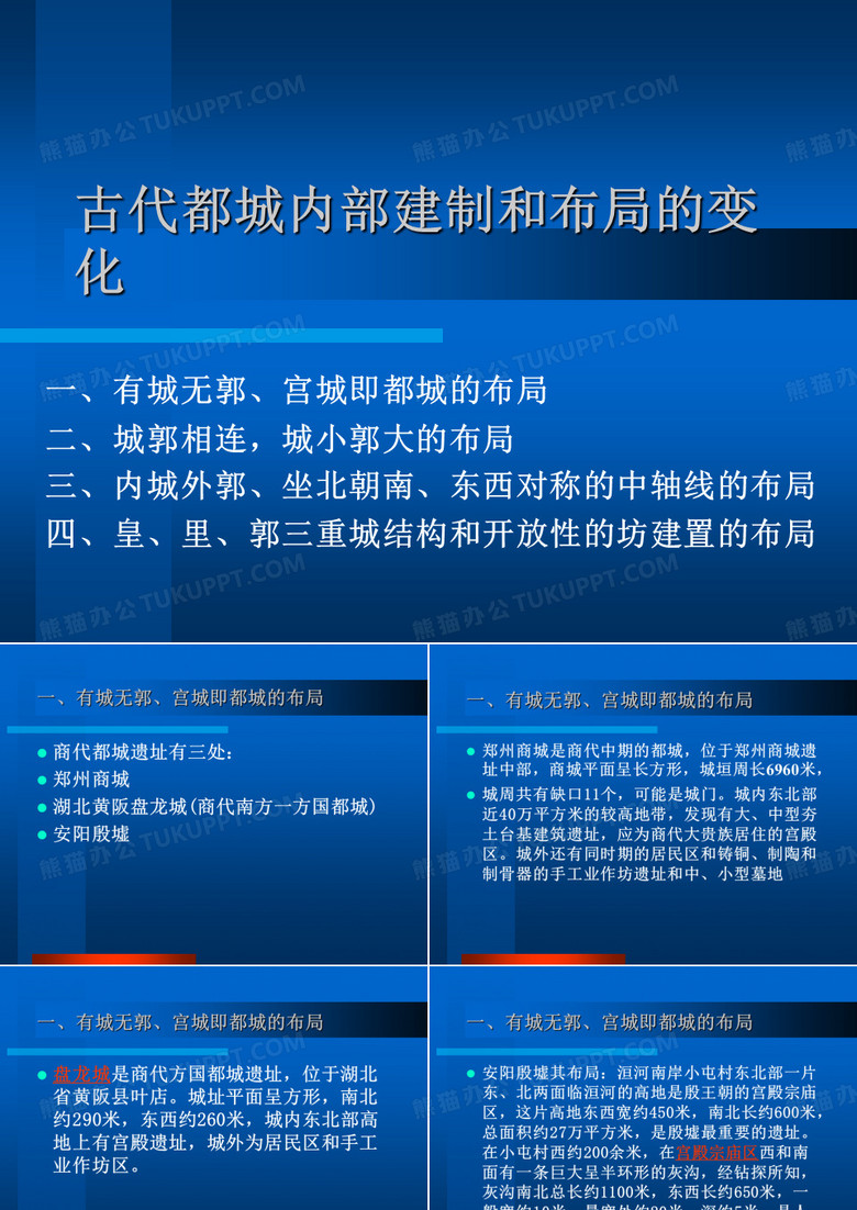 古代都城内部建制和布局的变化.