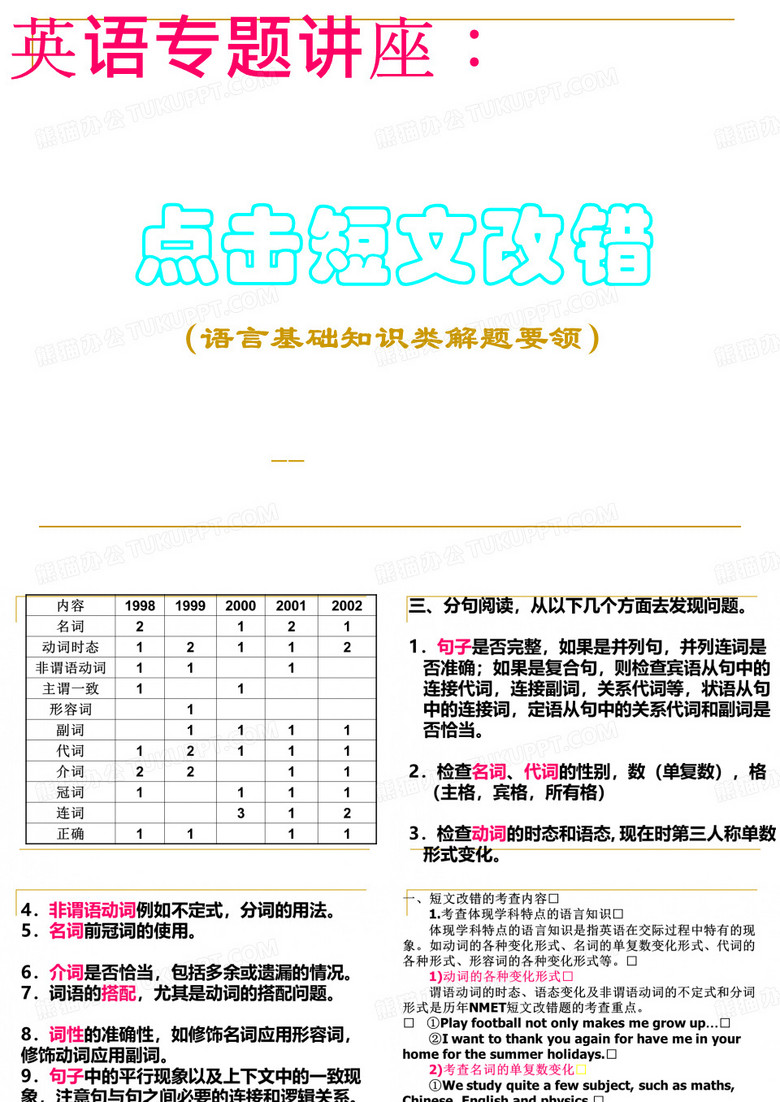 短文改错