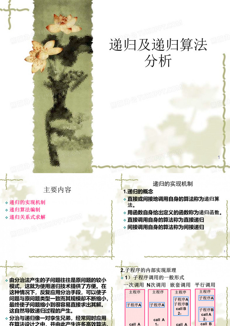 递归及递归算法分析