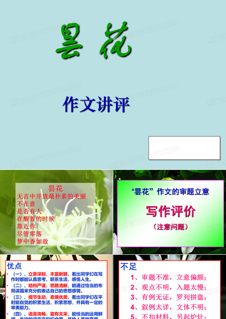 “昙花”作文讲评