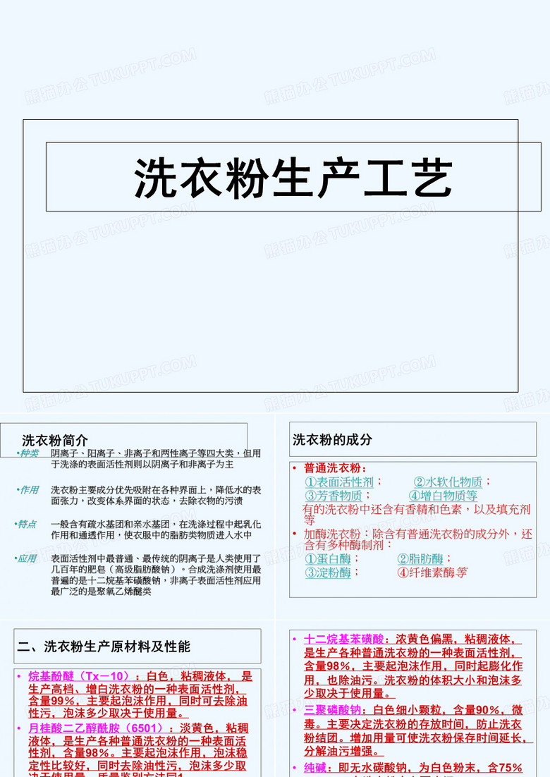 洗衣粉生产工艺