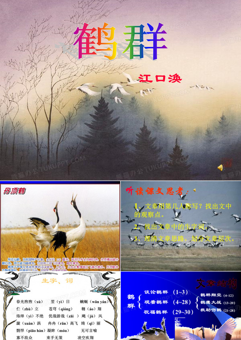 鹤群PPT20 语文版 (共20张PPT)