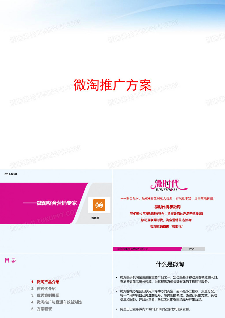 微淘推广方案 ppt课件