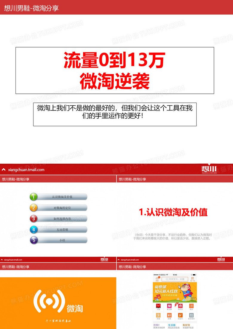 男鞋TOP卖家想川旗舰店微淘运营(PPT37页)
