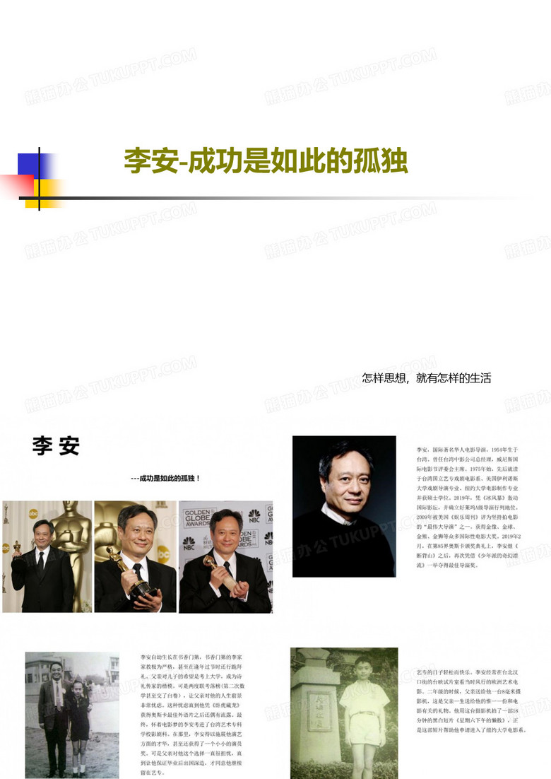 李安-成功是如此的孤独26页PPT