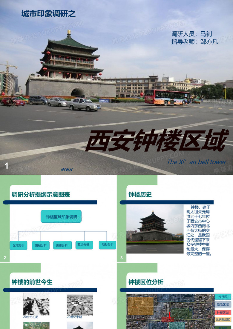 西安市钟楼区域PPT课件
