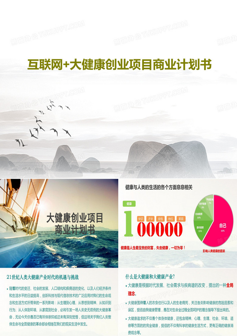 互联网+大健康创业项目商业计划书共26页
