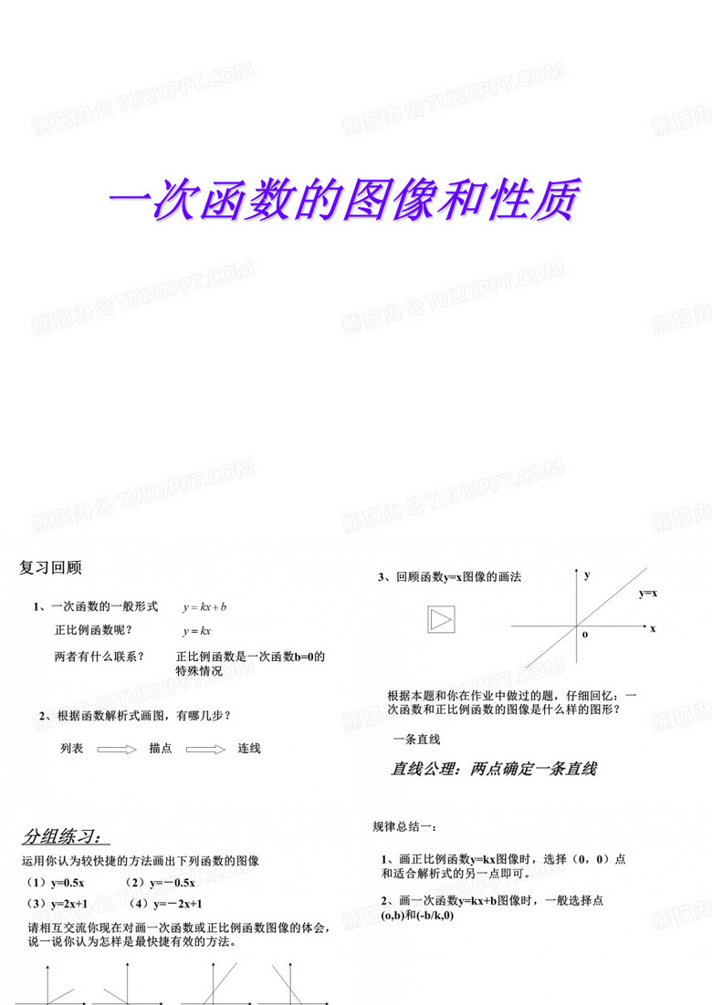 一次函数的图像和性质.