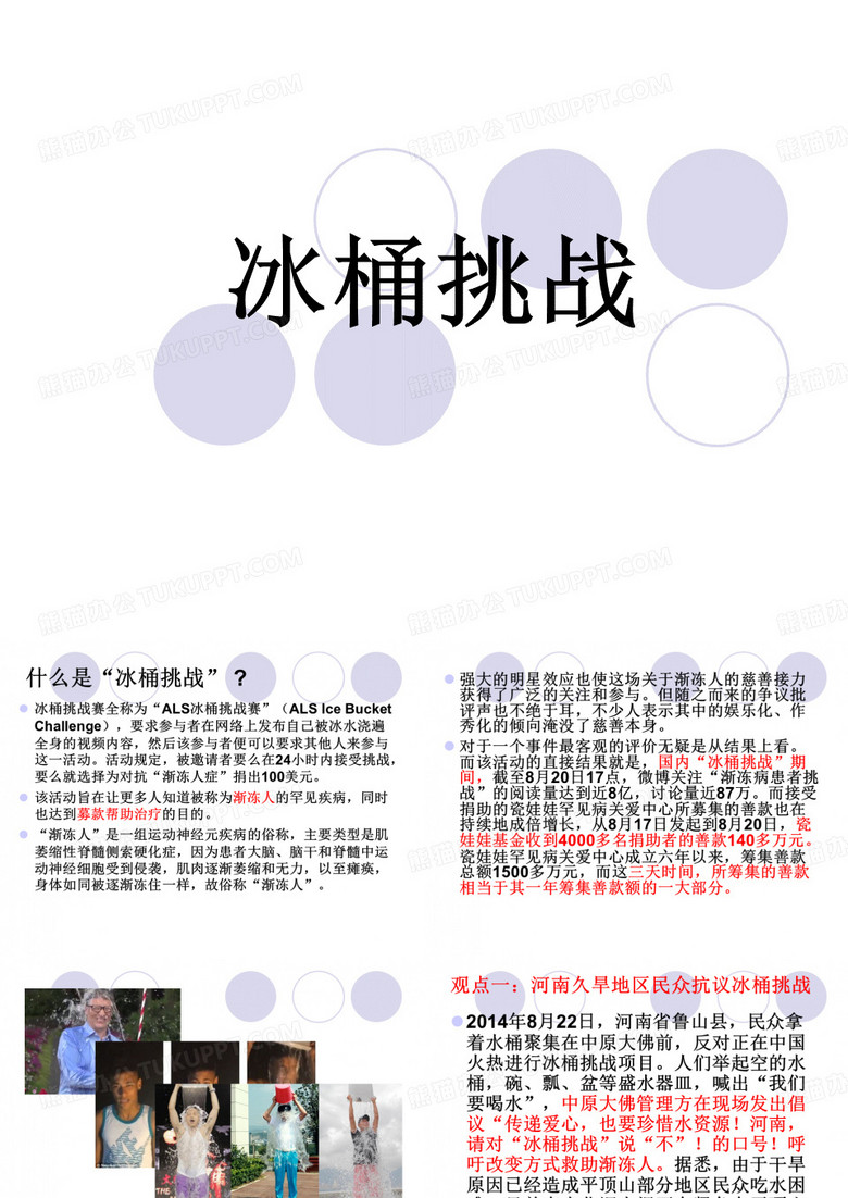 冰桶挑战 (课前五分钟演讲)