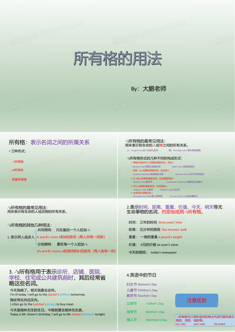所有格讲解
