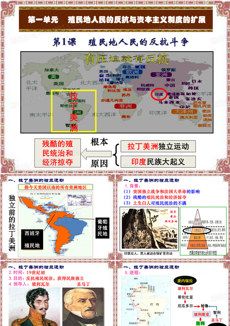 1.殖民地人民的反抗斗争