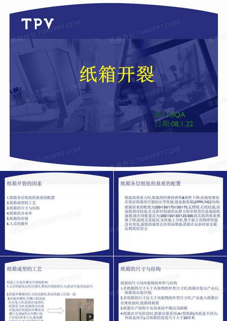 纸箱开裂