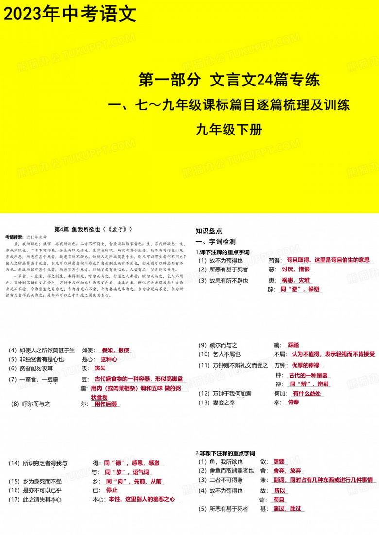 鱼我所欲也课件