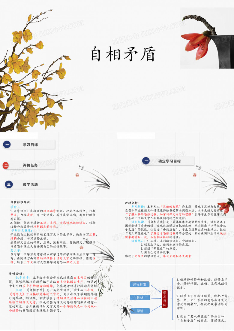 五年級下冊語文部編版第15課《自相矛盾》說課課件