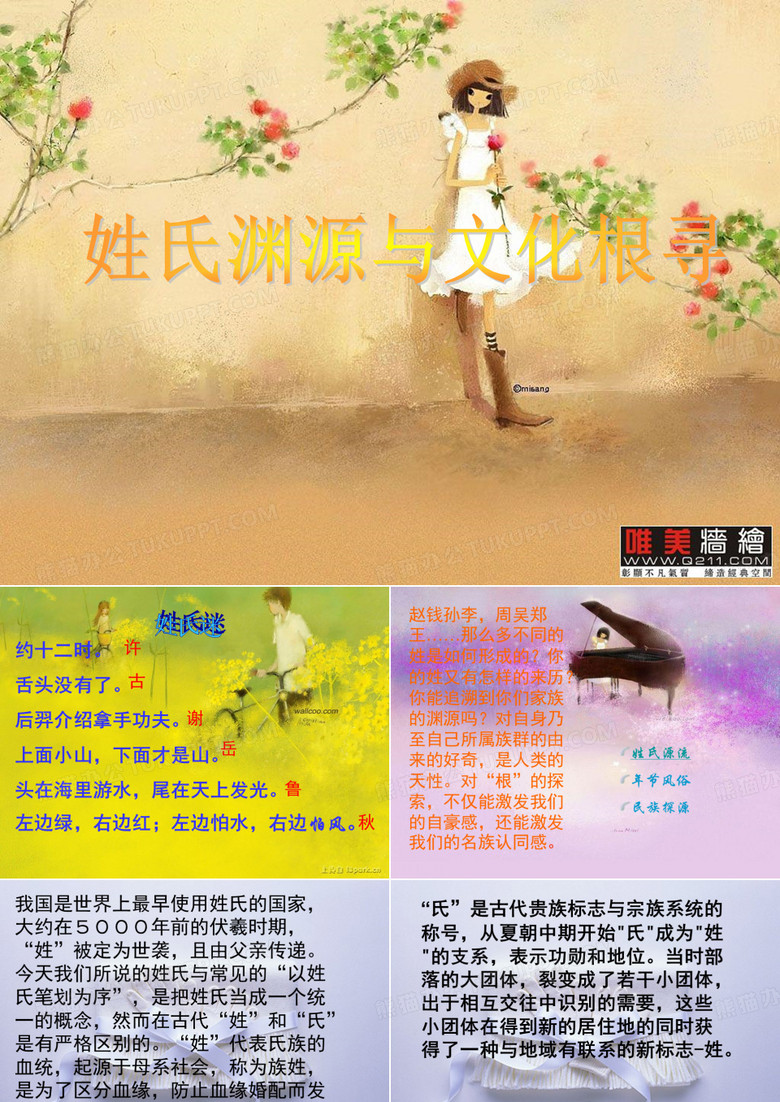 姓氏源流与文化寻根课件