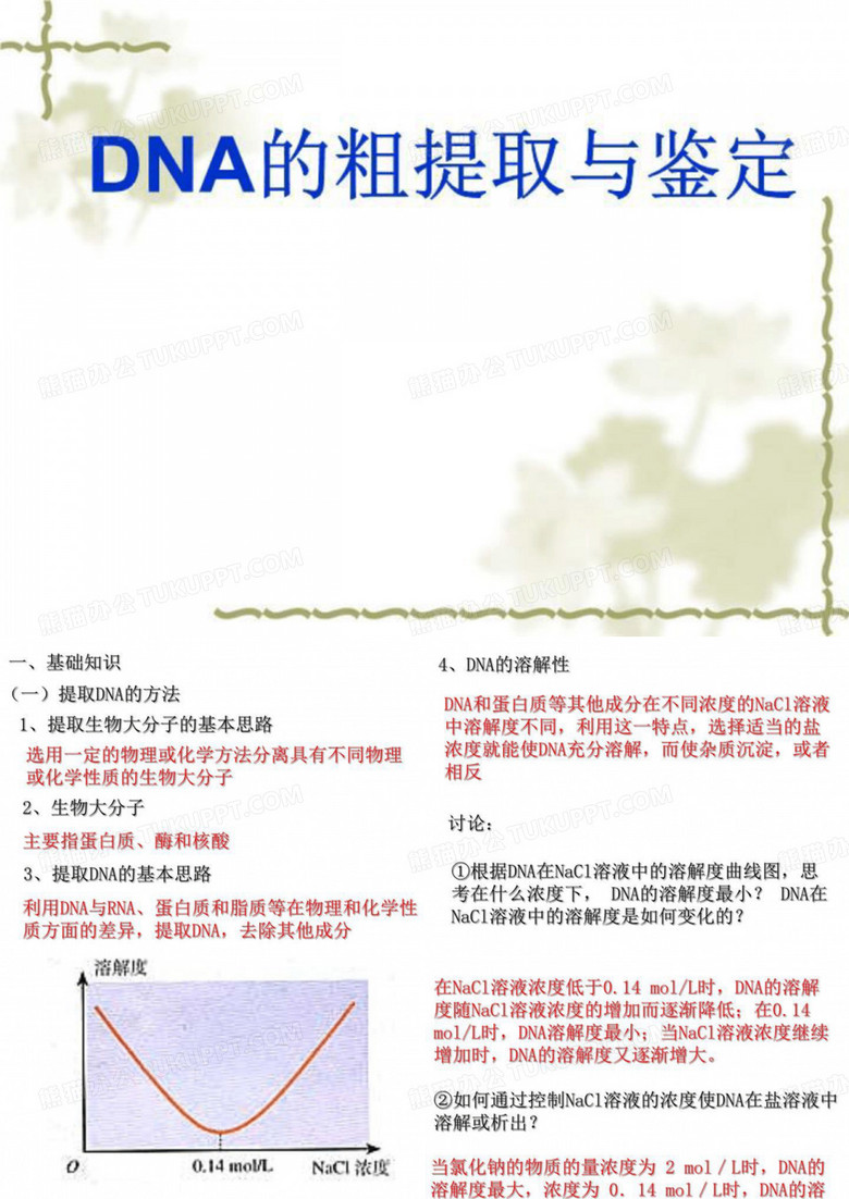 DNA的粗提取与鉴定
