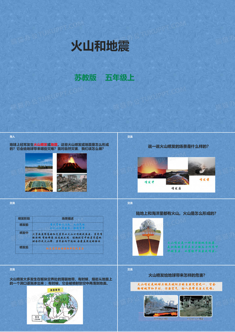 《火山和地震》课件