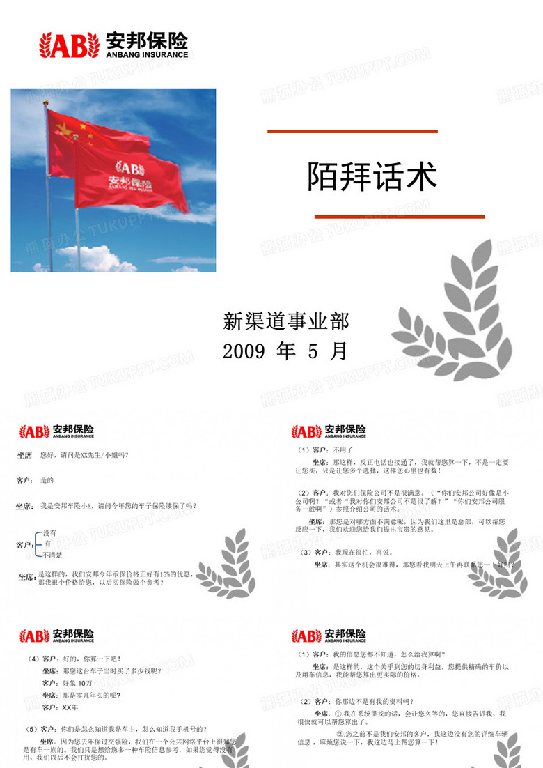 车险陌拜话术