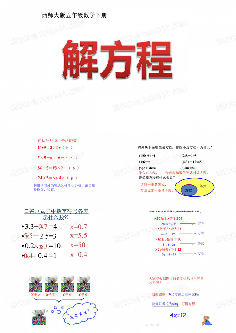 解方程 方程PPT课件