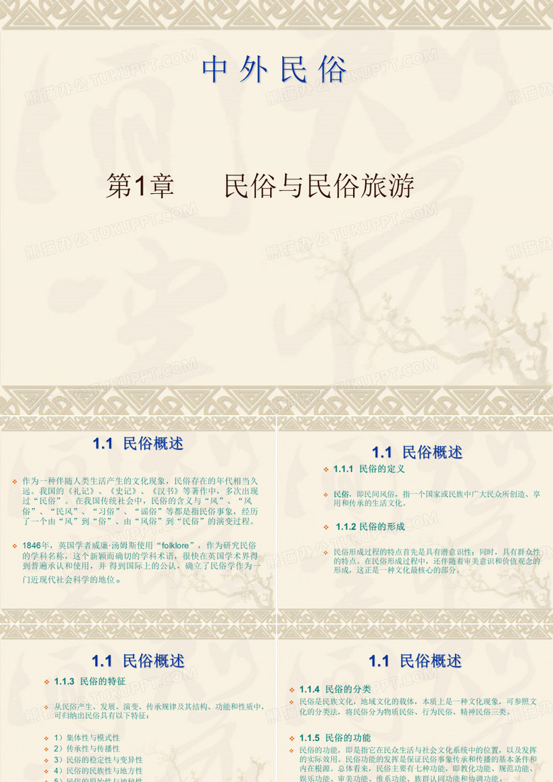 《中外民俗》课件