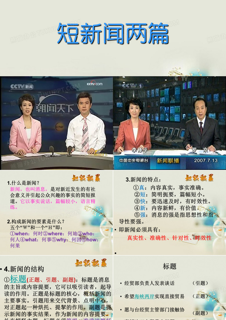短新闻两篇讲课课件