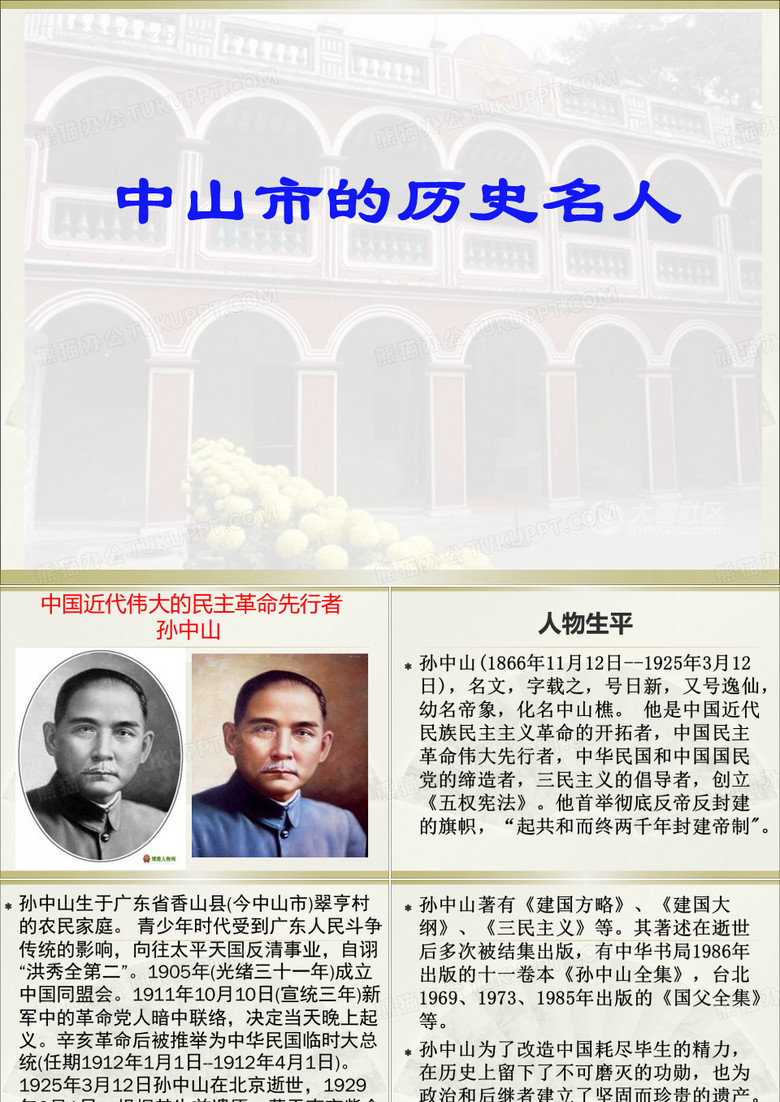中山市的历史名人