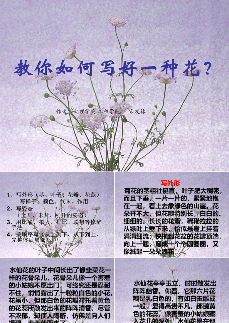 写一种花