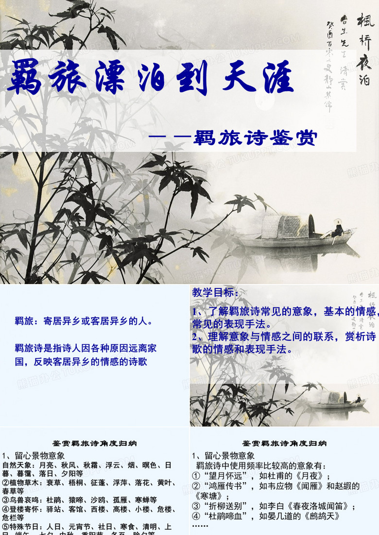羁旅诗鉴赏