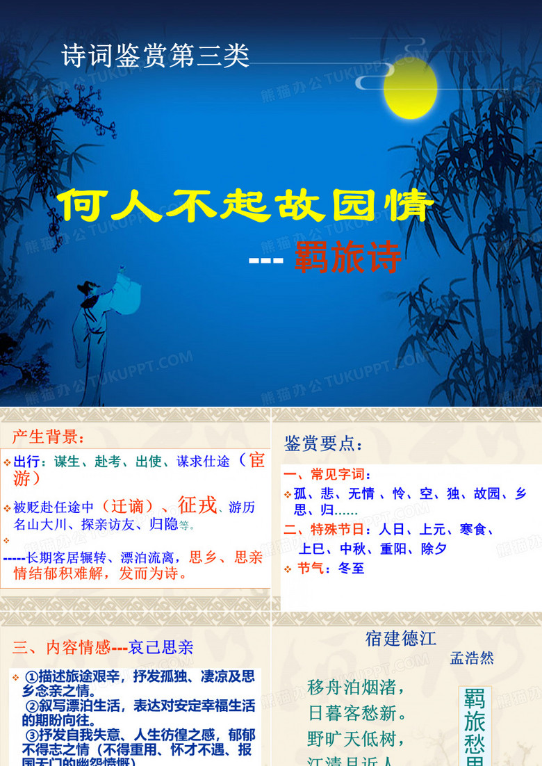 羁旅诗鉴赏要点