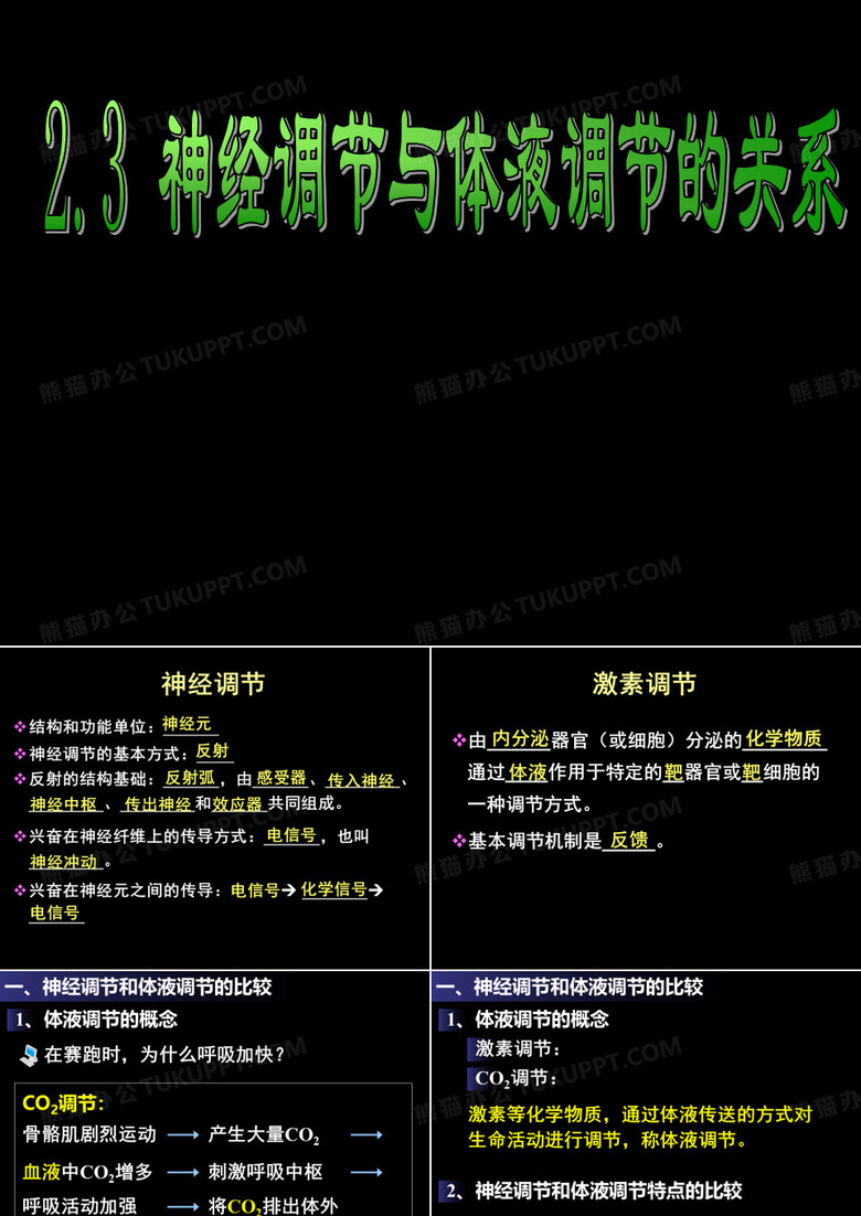神经调节与体液调节