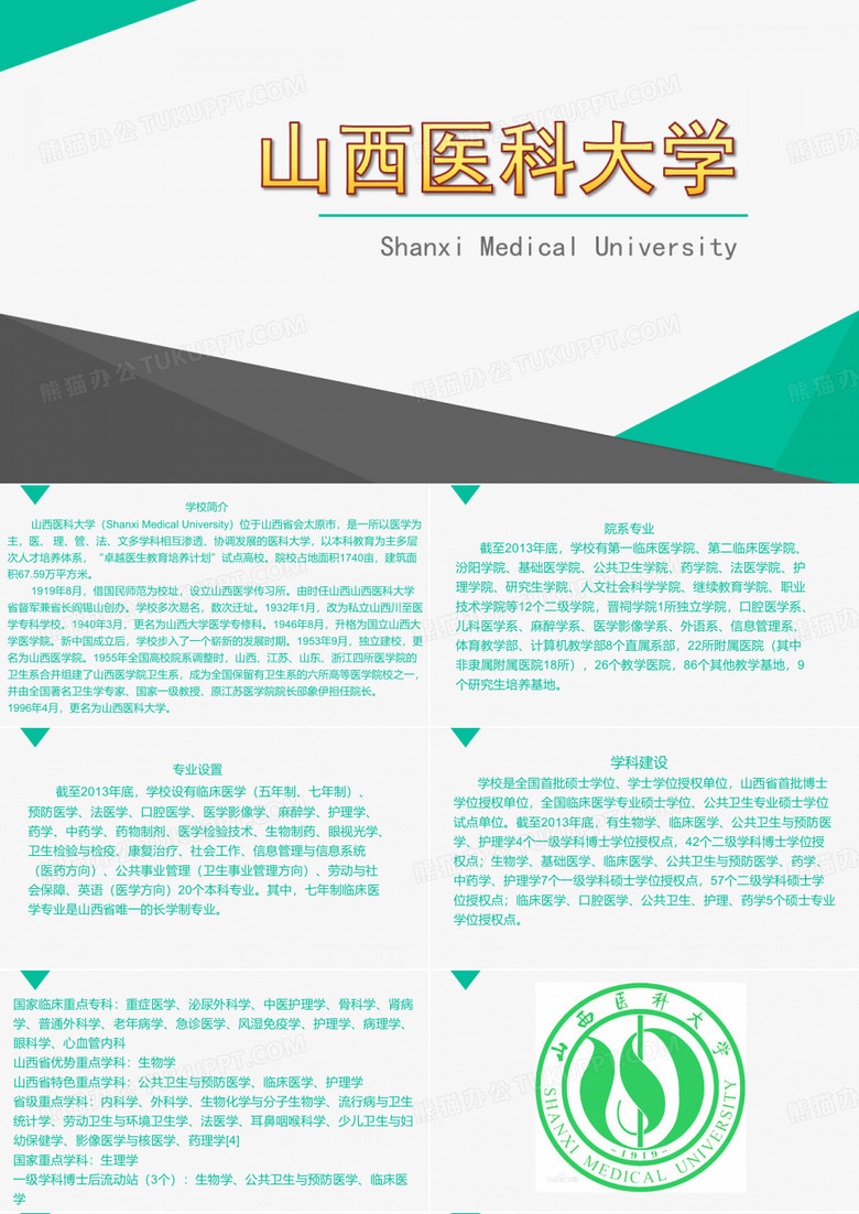山西医科大学介绍ppt
