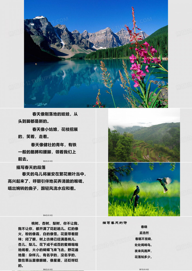 春二级语文下册古诗二首春游湖知识拓展春天的知识冀教PPT课件