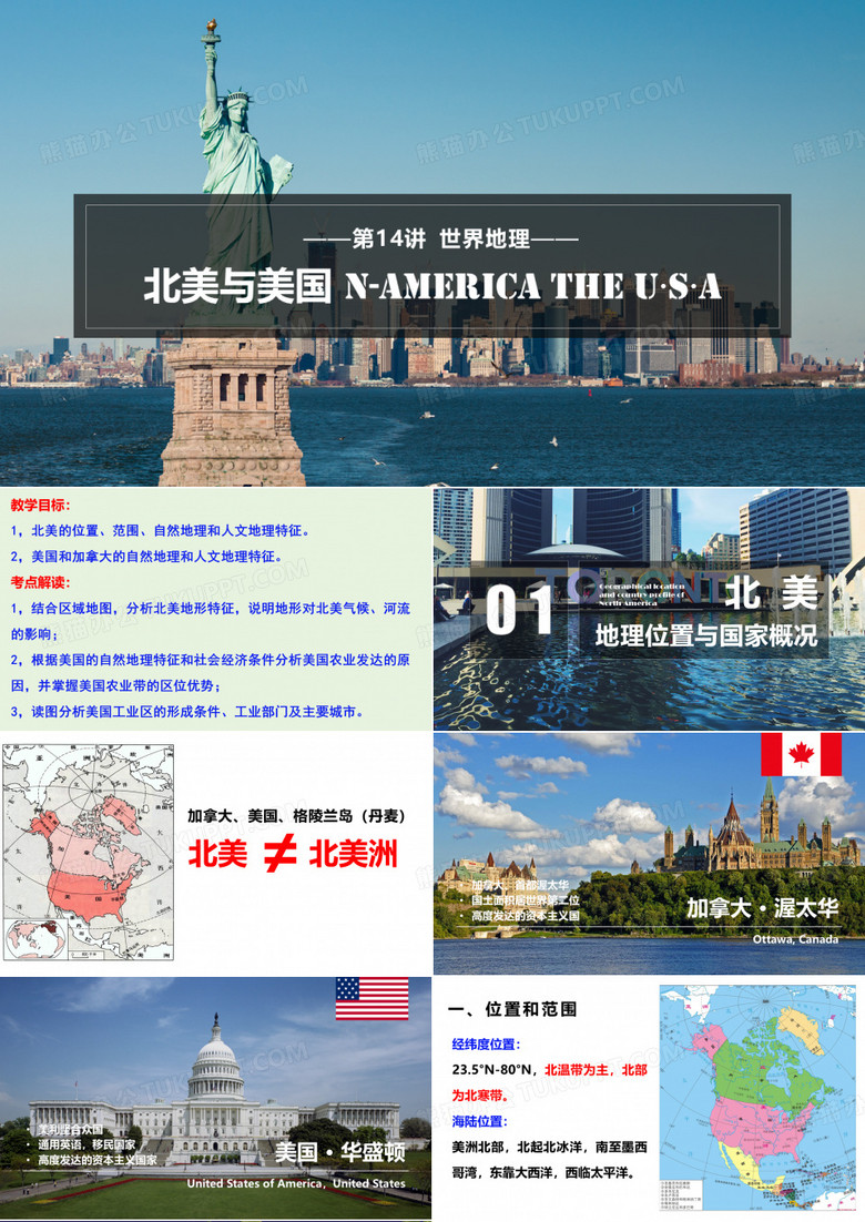 高中世界地理,区域地理北美与美国  