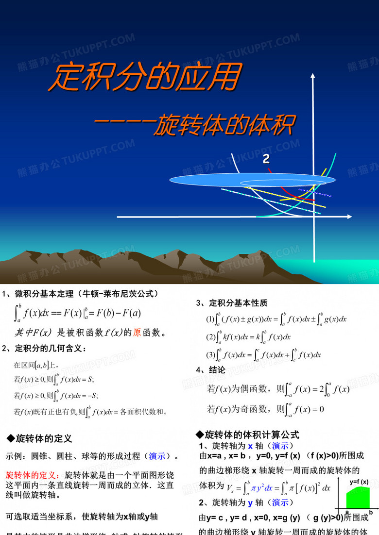 旋转体的体积
