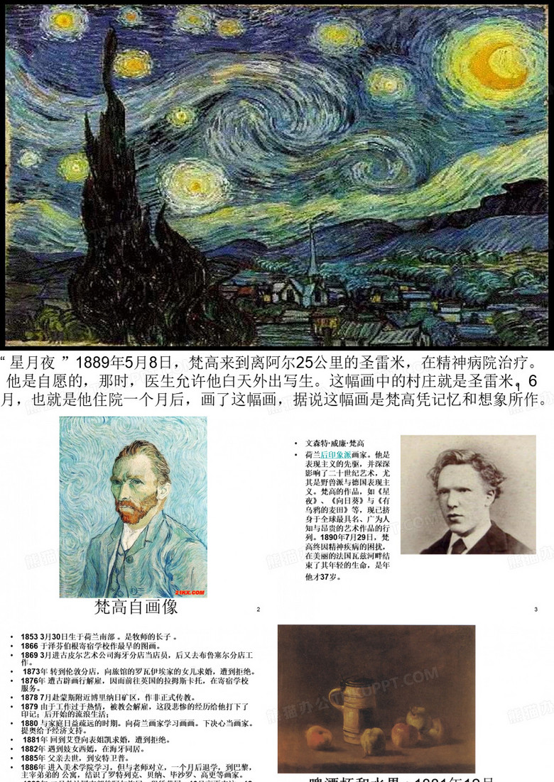 大班美术欣赏：星月夜ppt课件