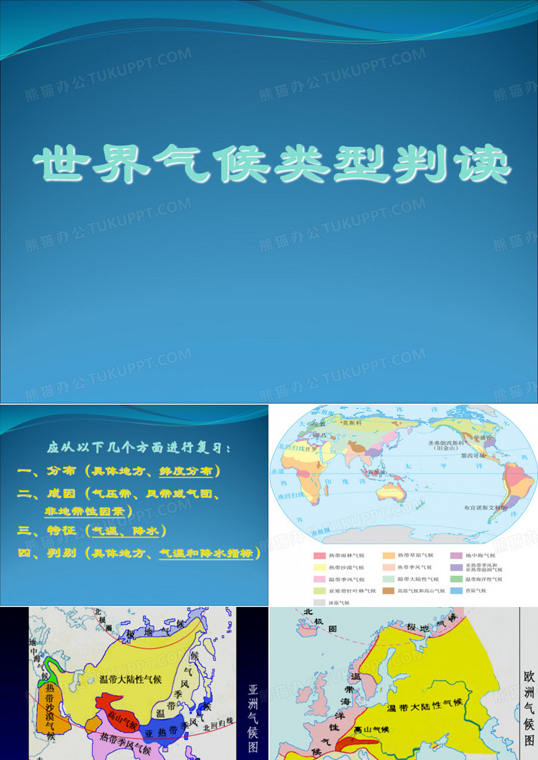 世界气候类型判读