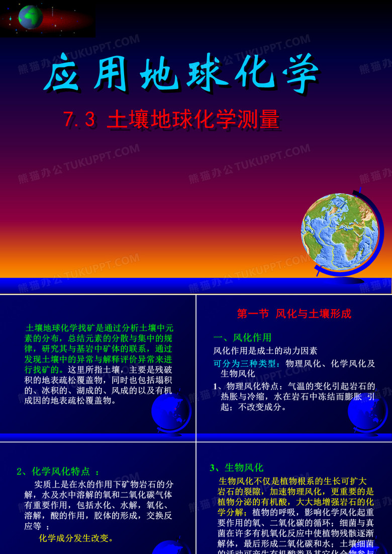 地球化学土壤地球化学测量