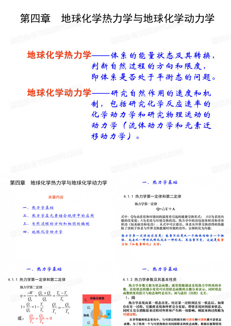 第四章  地球化学热力学与地球化学动力学