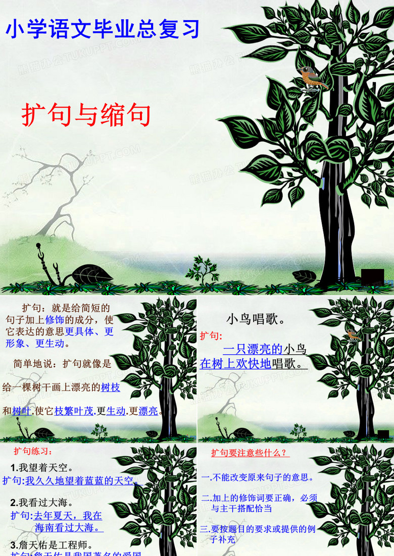 小学缩句、扩句