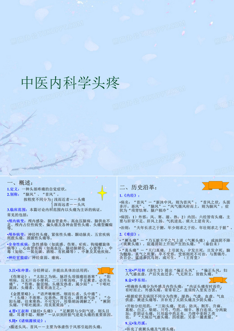 中医内科学头疼2021完整版PPT