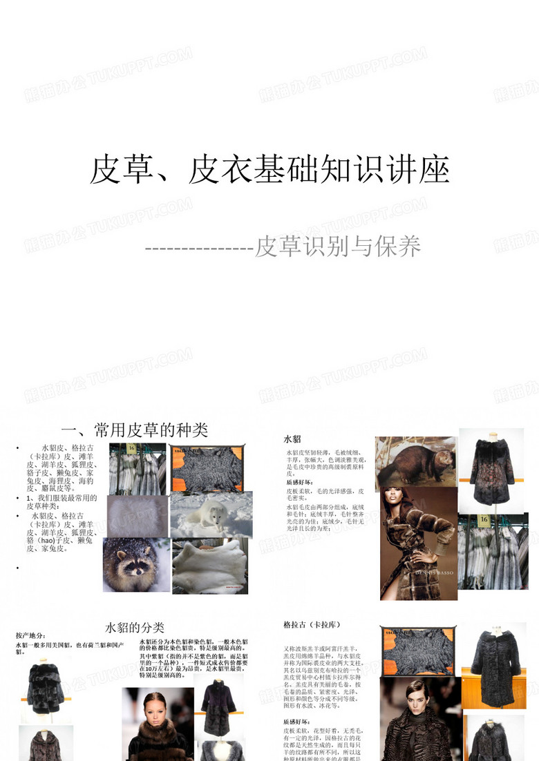 皮衣、皮草基础知识