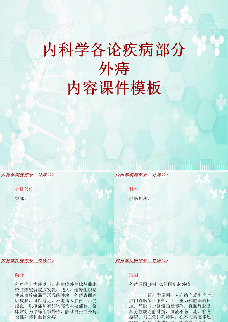 内科学_各论_疾病：外痔_课件模板