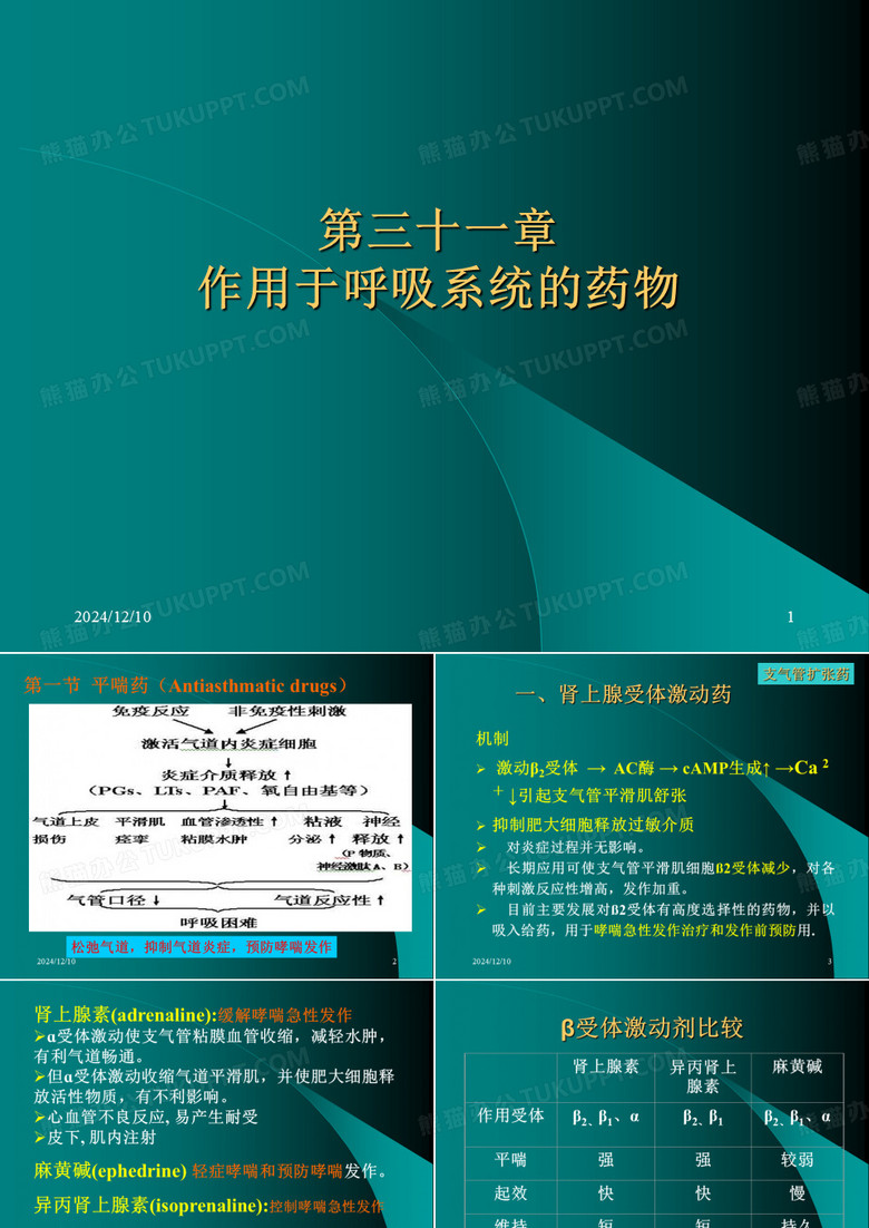 药理学-呼吸系统的药物