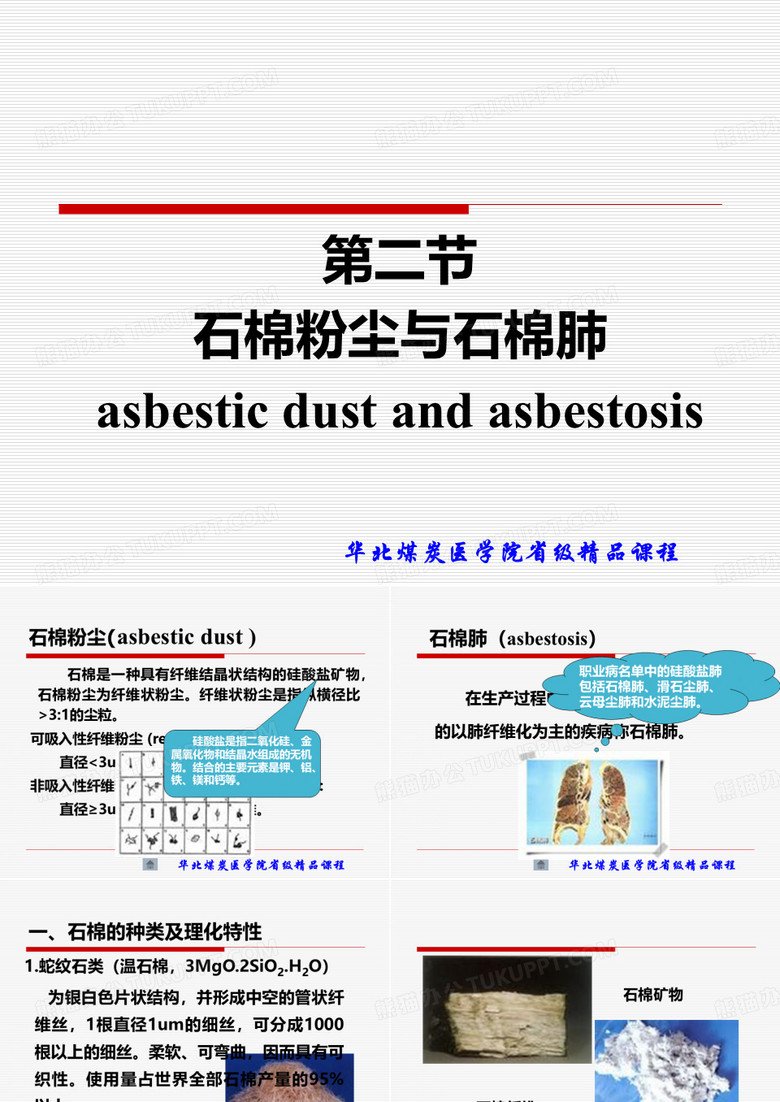 劳动卫生与职业病学第四章第三节石棉粉尘与石棉肺1