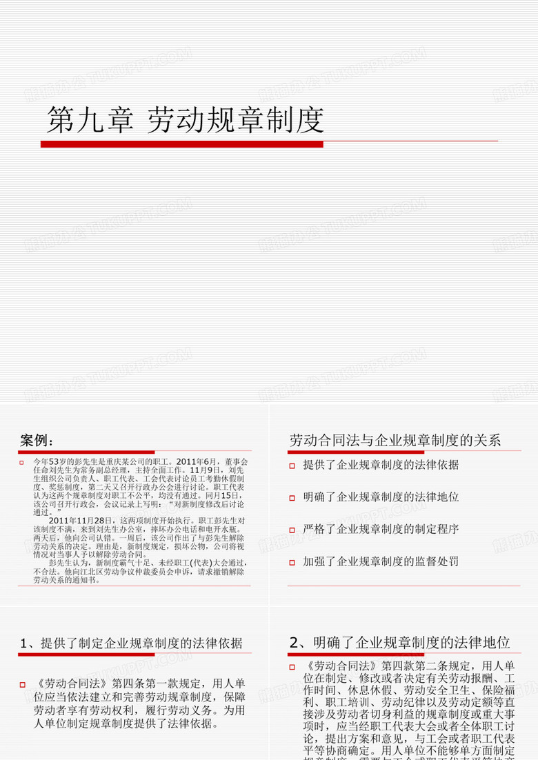 第九章劳动规章制度